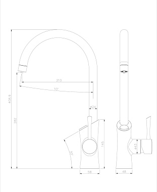 Смеситель для кухни LEMARK Comfort LM3072C высокий излив хром