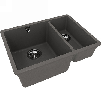 Мойка кухонная LEMARK SINARA 550.2-U 9910083 42х55см серый шелк