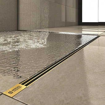 Щелевой душевой трап BERGES SUPER Slim 092153 73х31,2см горизонтальный сток