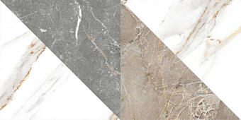 Декор Global Tile Capella GT GT98VG белый 25х50см 1,375кв.м.