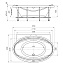 Ванна акриловая RADOMIR Лагуна 1-01-4-0-1-026К 185х124см пристенная