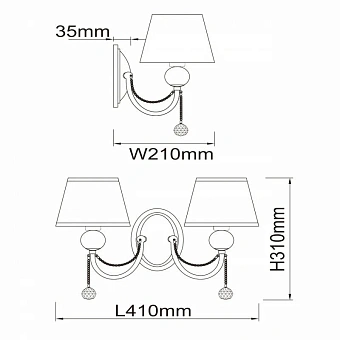 Бра MW-light Федерика 684021302 80Вт E14