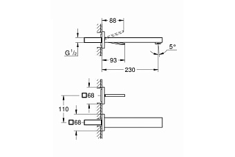 Смеситель для раковины GROHE Eurocube Joy 19998000 хром