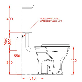 Сливной бачок ArtCeram Civitas CIC007 03 00