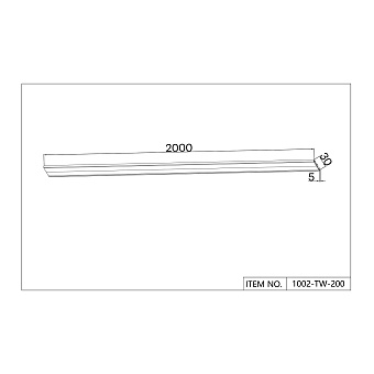 Магнитный трек Favourite 1002-TW-200 2000мм матовый белый