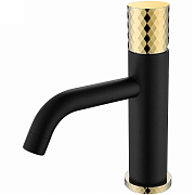 Смеситель для раковины Boheme Stick 121-BG золотой/чёрный