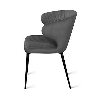 Кухонный стул AERO 54х55х81см велюр/сталь Dark Grey