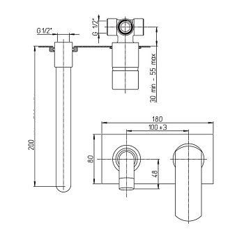 Смеситель для раковины Paini Ovo 86CR208PLMKM хром