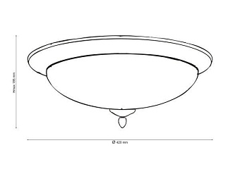 Люстра потолочная Lucia Tucci PIETRA ISOLA 130.3 180Вт 3 лампочек E27