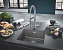 Мойка кухонная GROHE K700 31654AT0 53,3х45,7см серый гранит