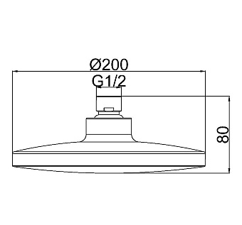 Верхний душ Maxonor PL101-20 хром