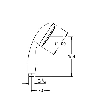 Ручной душ GROHE New Tempesta 27923001 хром