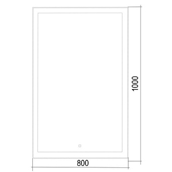 Зеркало Azario Сантана LED-00002320 100х80см с антизапотеванием/с подсветкой