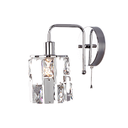 Бра Eurosvet Scoppio 10101/1 хром/прозрачный хрусталь Strotskis 60Вт E14