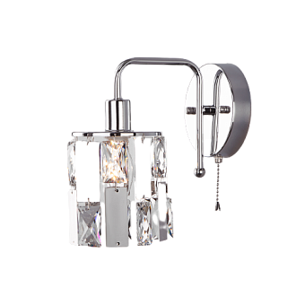 Бра Eurosvet Scoppio 10101/1 хром/прозрачный хрусталь Strotskis 60Вт E14