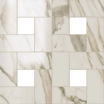Керамическая мозаика Atlas Concord Россия Supernova Marble 610110000063 Calacatta Gold Mosaic Lap 45х45см 0,405кв.м.