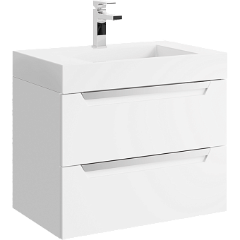 Тумба с раковиной AQWELLA Cube CUB0107W 45х69,8х50,8см