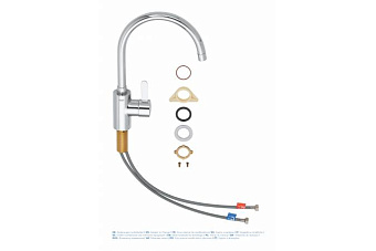 Смеситель для кухни GROHE Eurosmart Cosmopolitan 32843002 высокий излив хром