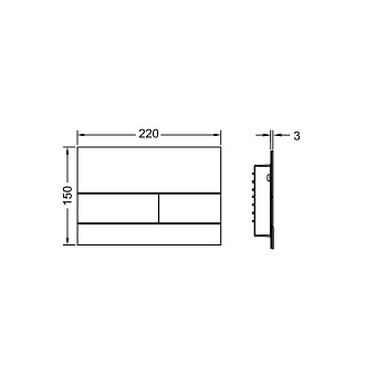 Кнопка для инсталляции Tece Square II 9240833 чёрный