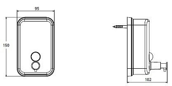 Дозатор IDEAL STANDARD IOM A9109MY нержавеющая сталь
