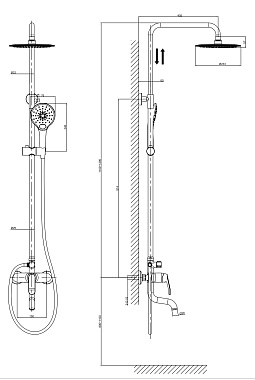 Душевая система D&K Venice.Rialto DA1063701B14 хром