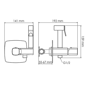 Смеситель для душа WASSERKRAFT Naab 8600 8638 хром