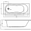 Ванна акриловая CERSANIT NIKE 63347 170х70см встраиваемая
