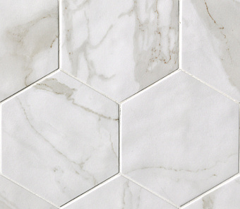 Матовый керамогранит FAP CERAMICHE Roma fLVA Calacatta Esagono 25х21,6см 1,177кв.м.