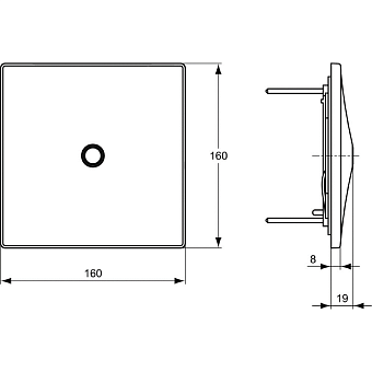 Панель смыва IDEAL STANDARD CERAPLUS A3732XJ stainless steel look