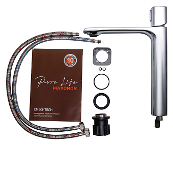 Смеситель для раковины Maxonor PL1189 хром