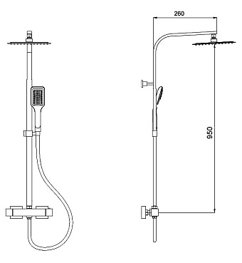 Душевая система RGW Shower Panels 21140122-01 SP-22 хром