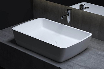 Раковина накладная SALINI GLORIA 1102212MRH S-Stone матовая 65х40см