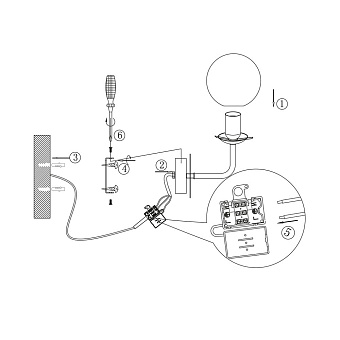 Светильник настенный Maytoni Erich MOD221-WL-01-G 40Вт E14