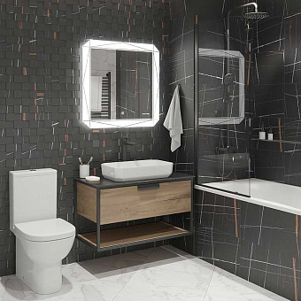 Зеркало SANITA LUXE Line LIN75SLMRKCS0010 75х75см с подсветкой