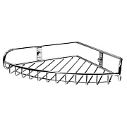 Полка в ванную угловая WASSERKRAFT K-1211 1-ярусная 22х27,6см хром