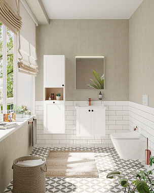 Пенал подвесной VITRA Root Classic 68517 36х42х155см матовый белый