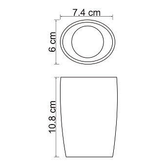 Стакан в ванную WASSERKRAFT Dinkel K-4628 белый