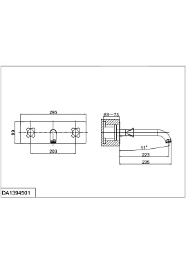 Смеситель для раковины D&K HessenGrimm DA1384401 хром
