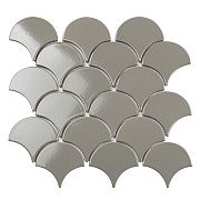 Керамическая мозаика Starmosaic Homework BF1312 Fan Shape Dark Grey Glossy 27,4х29,3см 0,88кв.м.
