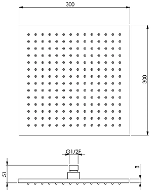Верхний душ Cisal Shower DS01634021 хром