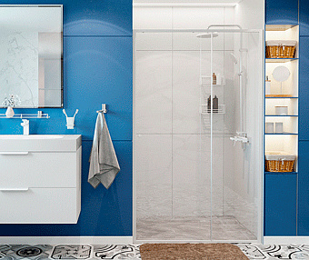 Угловое ограждение WASSERKRAFT Rhin 44S19 200х100см стекло прозрачное