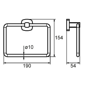 Полотенцедержатель MILARDO Volga VOLSML0M52 хром глянец 5,4см