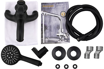 Смеситель для ванны Maxonor MN3276-7 чёрный