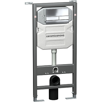 Комплект для установки подвесного унитаза Ceramica Nova Envision/ Flat CN1002CH с панелью смыва