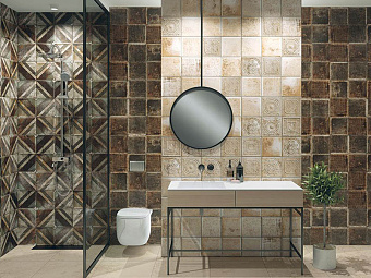 Настенная плитка MAINZU Tin-Tile PT02873 Rusty Nero 20х20см 1кв.м. матовая