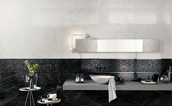 Декор FAP CERAMICHE Roma Classic fOAG Damasco Nero Reale Inserto RT 91,5х30,5см 0,558кв.м.