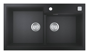Мойка кухонная GROHE K500 31649AP0 86х50см чёрный матовый