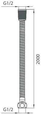 Душевой шланг MILARDO 230P200M19 200см хром глянец