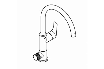 Смеситель для кухни GROHE Blue Pure Eurosmart 31722000 высокий излив хром