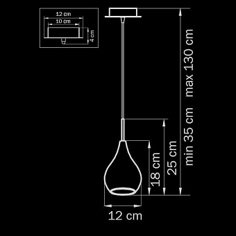 Люстра подвесная Lightstar Pentola 803037 25Вт 1 лампочек G9